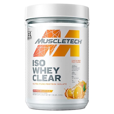 Muscletech Iso Whey Clear, Orange Dreamsicle, 1LB