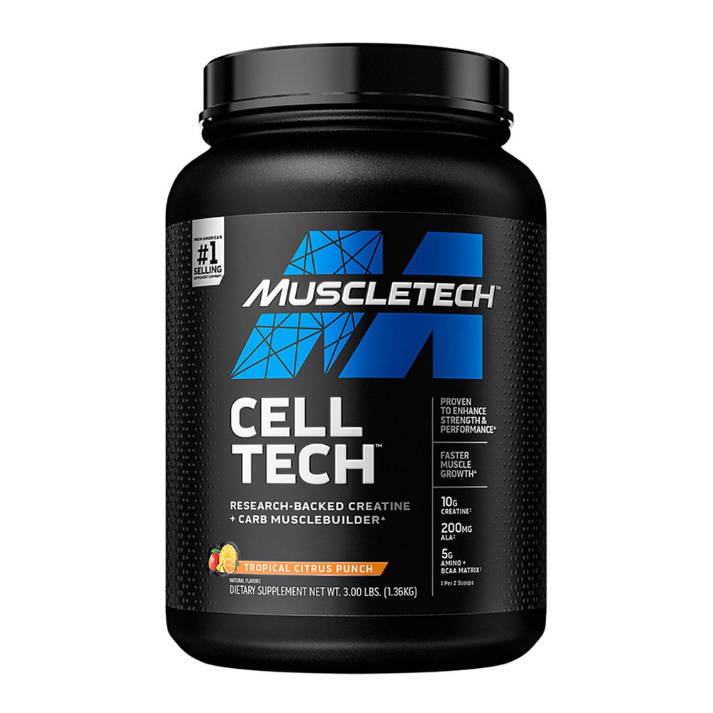 Buy Muscletech Cell Tech Creatine Formula, Tropical Citrus Punch, 3 LB ...