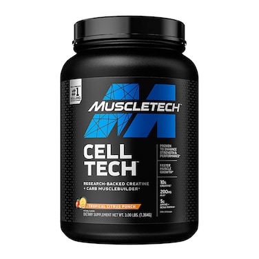 Muscletech Cell Tech Creatine Formula, Tropical Citrus Punch, 3 LB