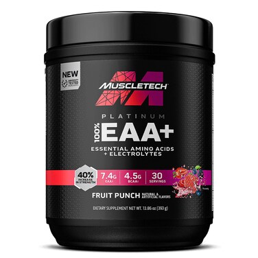 Muscletech Platinum 100% EAA+, Fruit Punch, 30