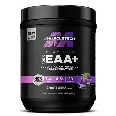 Muscletech Platinum 100% EAA+, Grape, 30