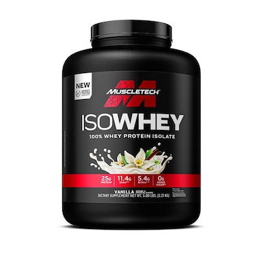 MuscleTech Isowhey 100% Whey Protein Isolate 5lb - Vanilla