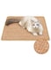 FUKUMARU Cat Scratcher Mat, 23.6 X 15.7 Inch Natural Sisal Cat Scratch Mats, Horizontal Cat Floor Scratching Pad Rug with Sticky Velcro Tapes, Protect Couch and Carpets