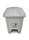 15L Pedal Trash Can - Durable Plastic Garbage Bin with Foot Pedal   Hands-Free Waste Disposal   Ideal for Bathroom, Kitchen, Office &amp; Commercial Use (Grey, 15 Liters)