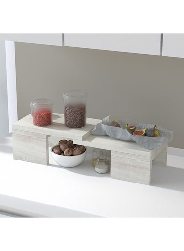 Wooden Storage Rack Kitchen Shelf Organiser, Spice Racks, Cupboard shelf for Home and Kitchen Storage - Cascina Pine