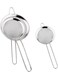 Steel Fine Mesh Strainer Set, Small Medium Large Size Sieves with Insulated Handle, Durable 3 Piece Kitchen Sifters for Flour,Tea, Juice &amp; More (3PCS 3 SIZE with plastic cover)