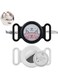 Azonee 2 Pack Airtag Cat Dog Collar Holder, Pet Tracker Collar Compatible for Apple Air Tag(not included), Soft Silicone Protective Case, Scratch-Resistant (Black, White)