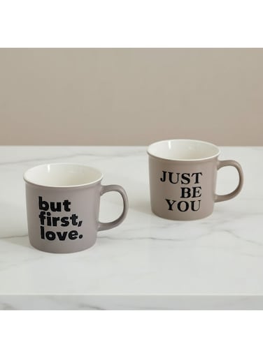 Box Hannah Text 2-Piece Mug Set - 350 ml