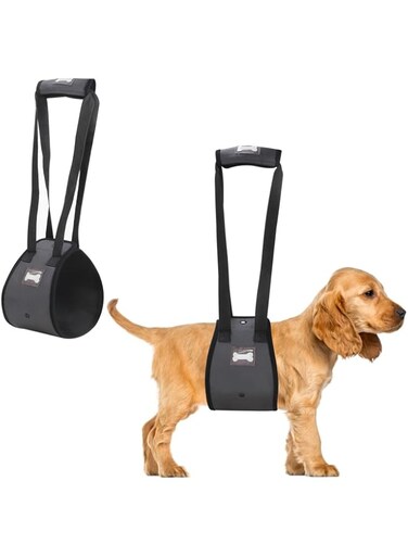 Dog Lift Harness, Dog Support Sling, Aid Mobility with Handle to Lift Pets Front Rear Legs, for Senior Dog Weak Legs Surgery Rehabilitation, Made of 600D Oxford Waterproof Cloth, Strong and Durable