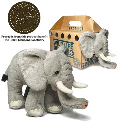 Wild Rescue Elephant Plush Toy &ndash; Soft &amp; Cuddly Stuffed Elephant, Kids &amp; Animal-Lovers Gift