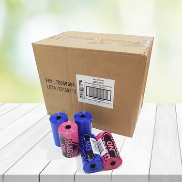 Bags on Board Rainbow Individual Pickup Bags Refill Rolls 1 BOX(60 Rolls)-Mixed Color
