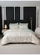 Printed Duvet Set, Queen Size Fits 180x200 cm - 4-Pcs Bed Set, Brushed Microfiber Fabric - 1 Duvet Cover, 1 Fitted Sheet, 1 Pillow Shams, 1 Pillowcases (Filler Not Included)
