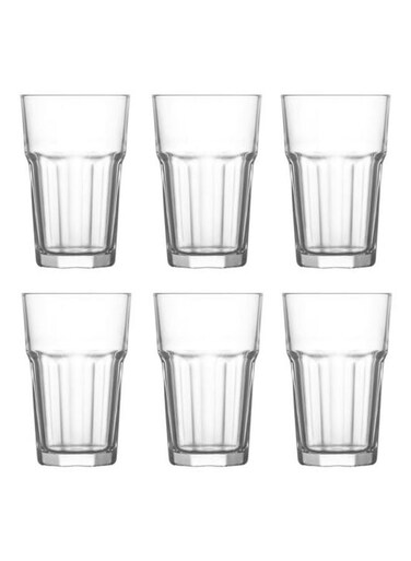 6-Piece Aras Long Drink Glass Set Clear 300ml