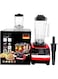 Commercial Grade 4500W Blender Silver Crust 2-in-1 Juicer Mixer Multifunctional Smoothie Maker Grinder Stainless Steel Blades Dishwasher Safe High-Powered Performance Heavy Duty Kitchen Blender