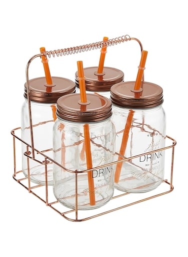 HARMONY TABLE TOP 4PCS GLASS MASON JAR 400ml