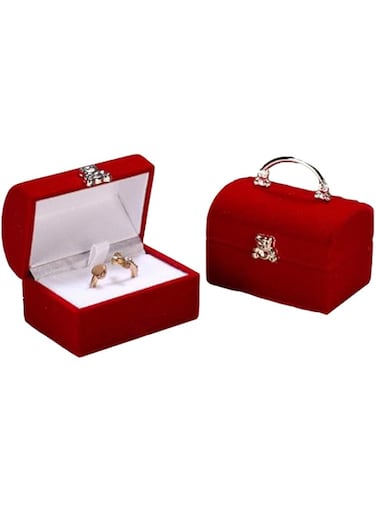 Empty Red Hand Bag Shaped jewelry Gift Box