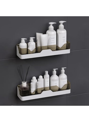 THMINS Shower Caddy Shelf Organizer Rack, 2 pack Wall Mount Shower Shelf,No Drilling Bathroom Organizers and Storage,Bathroom Accessories,Gold