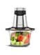 Crownline Electric Food Chopper &amp; Grinder, 500W, 2-Speed with Pulse Function, 1.8L Glass Bowl, 4 Stainless Steel Blades, Multi-Function Mincer for Vegetables &amp; Meat, 220-240V  GC-275