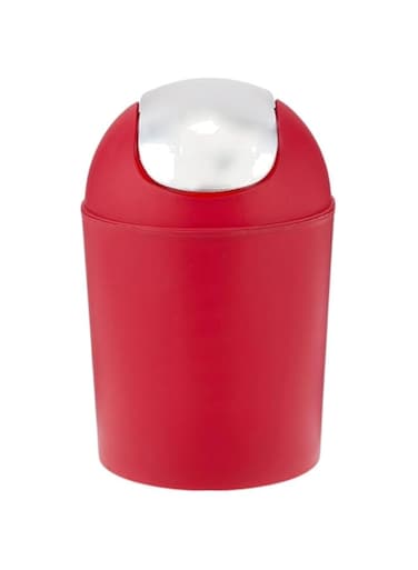 FEELINGS Dustbin Plastic with swing lid, RED 5 Liters Capacity