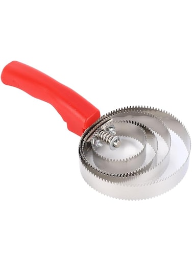DAUZ Curry Comb, Horse Curry Comb Multipurpose 4 Rings Strong Teeth Stainless Steel for Grooming