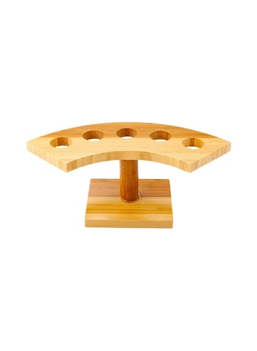 10-inch Crescent Food Cone and Sushi Hand Roll Display Stand: Perfect for Restaurants, Catered Events, and Buffets - Holds 5 Cones - Made from Organic Bamboo - 1ctBox