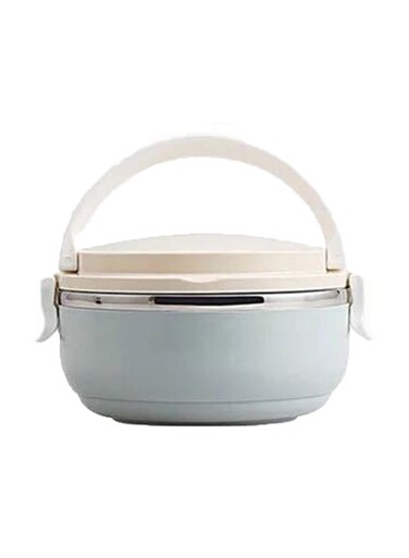Steel Thermal Lunch Box Blue/Beige 150x94mm