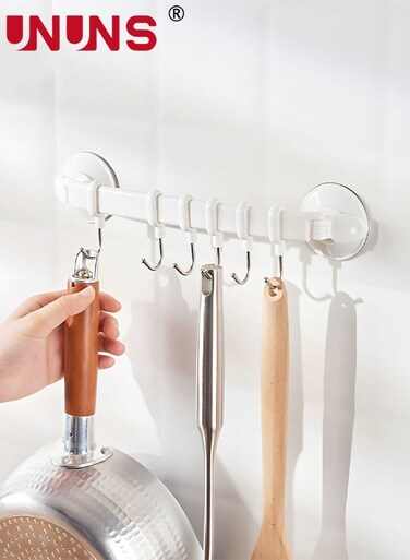 Suction Cup Hooks,Plastic Hangers Hook Wall Mounted,Mug Hooks Kitchen Tool Hook Hat Hook Abs Storage Rack&iuml;&frac14;&OElig;Adhesive Bathroom Towel Bar,No Drill Hand Towel Holder