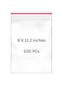 NICE PACK 100 Pieces 8 x 11.2 inches Clear Zip and Lock Bags - Resealable Plastic Zipper Bags