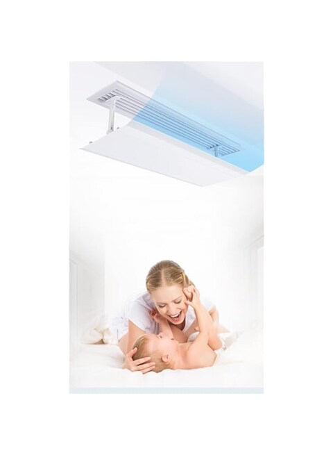 Organized Home Air Conditioning Windshield Angel Adjustable AC air Deflector Anti-direct Blowing Wind Deflector Cover for Home/Office Central Air Condition (100cm)