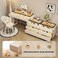 Modern Design Dressing Table with Mirror and Chair - White