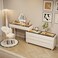 Modern Design Dressing Table with Mirror and Chair - White