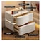 Illuminating Nightstand Bedside Table - 2 Drawers - White