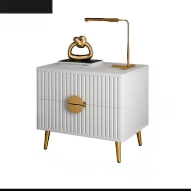 Nightstand Bedside Table  - White