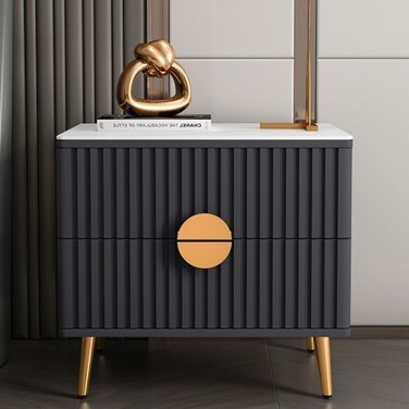 Nightstand Bedside Table  - Gray