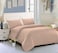 AWD Hotel Style Super King Size Bedding Set with Duvet Quilt, Fitted Sheet, 4 Pillowcases, Soft Synthetic Cotton Microfiber Bed Linen Set 6 Pcs, Modern Design, Easy Care - Rosy Brown