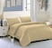 AWD Hotel Style Super King Size Bedding Set with Duvet Quilt, Fitted Sheet, 4 Pillowcases, Soft Synthetic Cotton Microfiber Bed Linen Set 6 Pcs, Modern Design, Easy Care - Beige