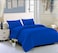 AWD Hotel Style Super King Size Bedding Set with Duvet Quilt, Fitted Sheet, 4 Pillowcases, Soft Synthetic Cotton Microfiber Bed Linen Set 6 Pcs, Modern Design, Easy Care - Blue