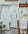 Cotton Couple Bathrobe, 3-piece cotton family bathrobe set - White &amp; White