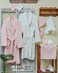 Cotton Couple Bathrobe, 3-piece cotton family bathrobe set - Pink &amp; White