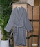 100% Cotton Breathable Bathrobe - Gray