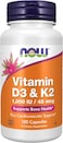 NOW Foods Vitamin D-3 &amp; K-2-120 Veg Capsules
