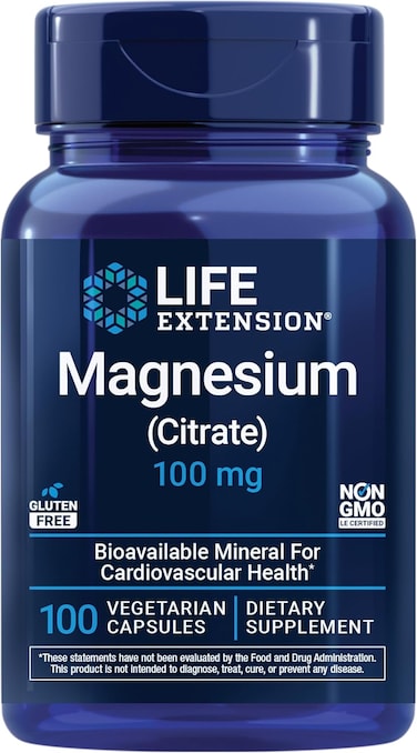 Life Extension Magnesium (Citrate) Capsules, Vegetarian -160mg