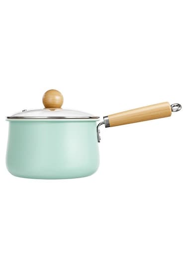 Handle Milk Pot with Heat-Resistant Hanging Handle and Thickened Glass Lid,Healthy Nonstick Coating Dishwasher Safe Butter Warmer Milk Boiling Melting Pot,Multipurpose Use Sauce Pan Cooking Pan Coffee Warmer Coffee Pot Teapot