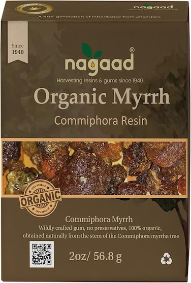 نغاد مرّ فاخر – راتنج كوميفورا ميرها 56.8 غرام صمغ عطري طبيعي للبخور والعلاج العطري والعناية بالبشرة والاستخدامات التقليدية