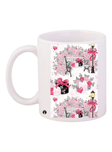 Printed Ceramic Coffee Mug Multicolour