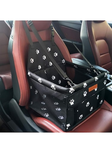 Dog Car Seat Puppy Portable Pet Booster Car Seat with Clip-On Safety Leash and PVC Support Pipe, Anti-Collapse,Perfect for Small Pets (Footprint with PVC pipe)
