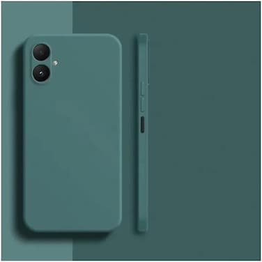 Case for Samsung Galaxy A05, Liquid Gel Rubber Bumper Case with Soft Microfiber Lining Cushion Slim Hard Shell Shockproof Protective with Camera Protection Cover for Samsung Galaxy A05 (Green)