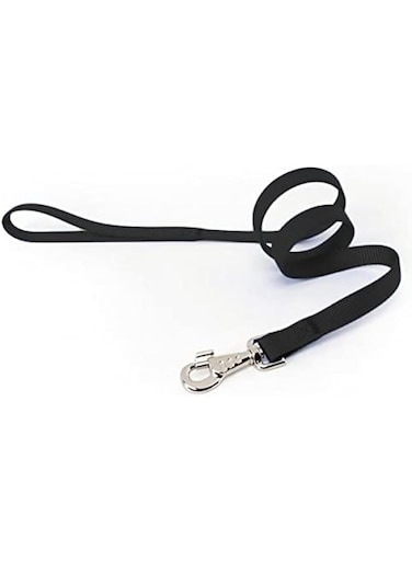 Camon Nylon Leash for Pets, Black ,12 x 1000 mm, Durable and Tangle Free Pet Walking Leash for Dogs, Strong Leash for dogs, Medium Length Lape for Dogs,Nylon Leash For Pets