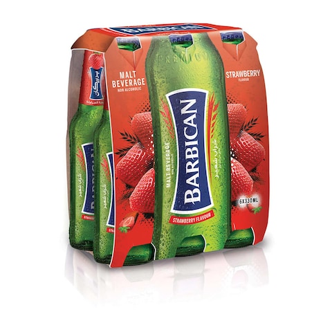 Barbican Strawberry Flavoured Non-Alcoholic Malt Beverage 330ml Pack of 6