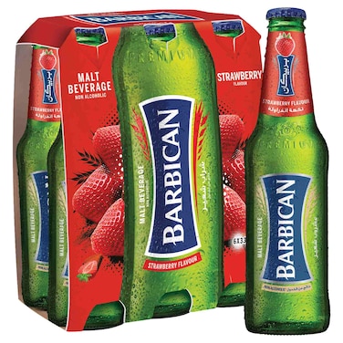 Barbican Strawberry Flavour Non-Alcoholic Malt Beverage Bottle, 330ml Pack of 6